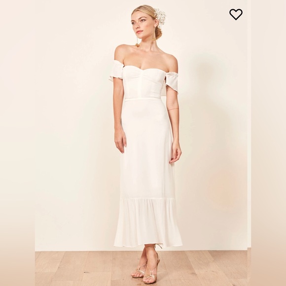 Reformation Butterfly Dress Ivory (Tailored smaller from size 8) - Picture 3 of 14